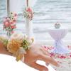 1PC Suit Corsage Pins Elegant Corsage Bracelet Wedding Non-Fading Silk Rose Bridesmaid Wrist Flower Groom Boutonnier