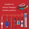 10pcs Keychain Extension Bar Quick Release Keychain Easy Change Screwdriver Bits Holder Set Extension Bar 1/4inch Hex