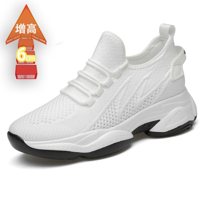 

Мужские повседневные спортивные туфли из сетки с круглым носком, на шнуровке спереди, с мелким вырезом, туфли для папы, со скрытым увеличением роста, повседневные мужские спортивные одинарные 36