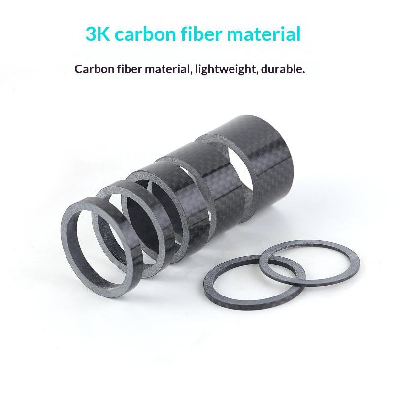 4/5 Stück Fahrrad Carbonfaser Spacer 3/5/10/15/20mm Steuersatz Unterlegscheibe 28,6mm Gabelrohr Spacer Mountainbike Zubehör