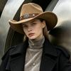 Ethnic Style Jazz Hat Solid Color Vintage Cowgirl Hat Fashion Western Cowboy Hat  for Men And Women