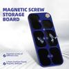 Multi Purpose 6 Slot Magnetic Parts Tray Organizing Hardware Workshops Rubber Aluminum Material Lightweight Hobbyists