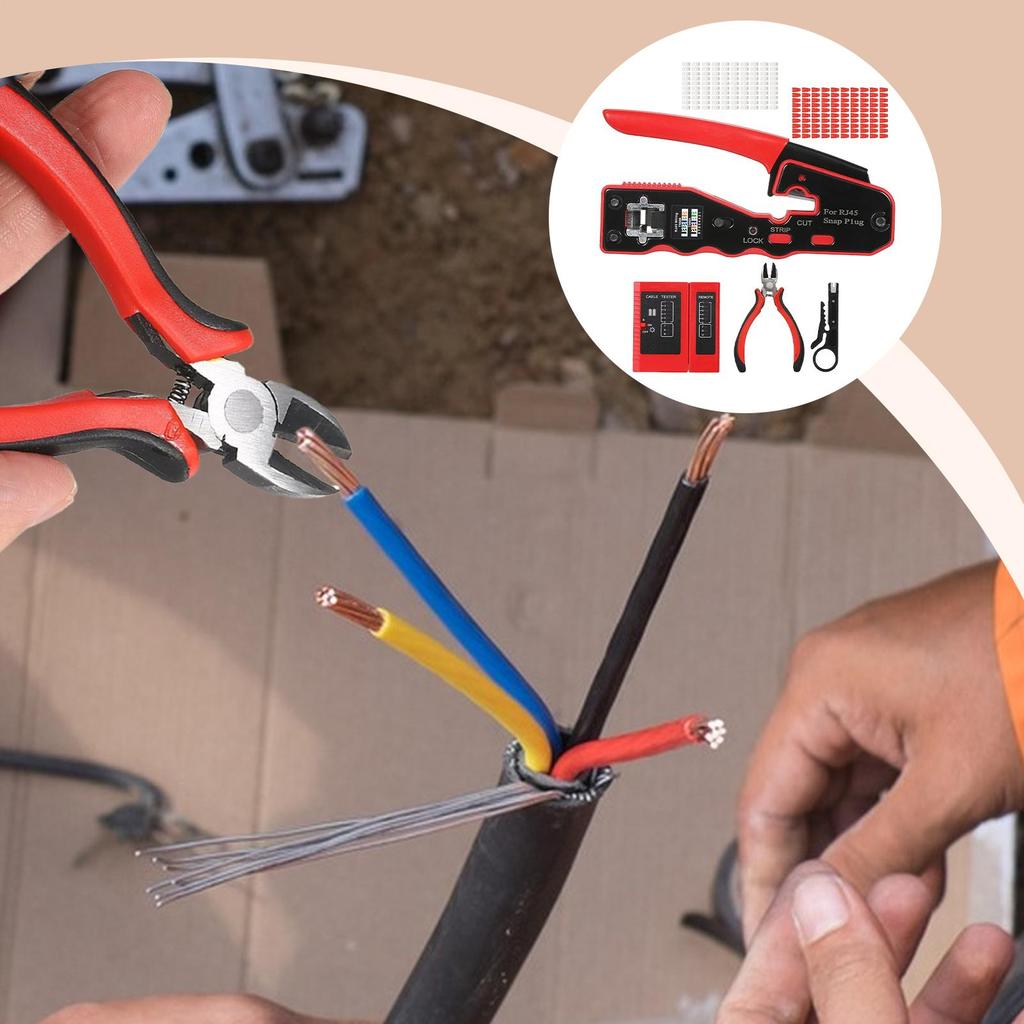Electrical Crimping Tool Industrial Heavy Duty Wire Stripper Crimper Tool For Electrician For Hobbyists Beginners Professionals