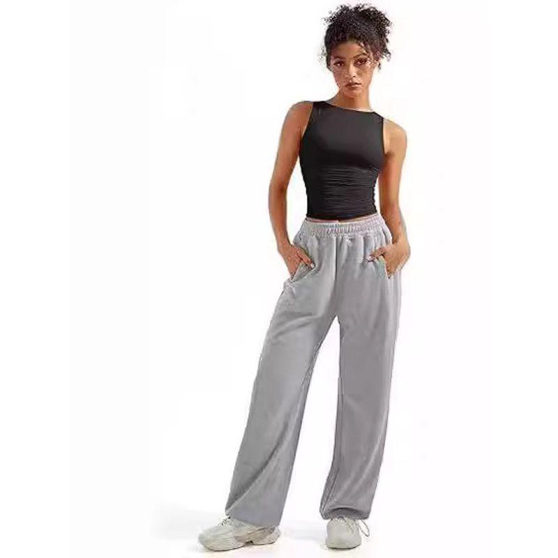 Solid Color round Neck Sleeveless Top Solid Crew Neck Sleeveless Slim fit Top Women