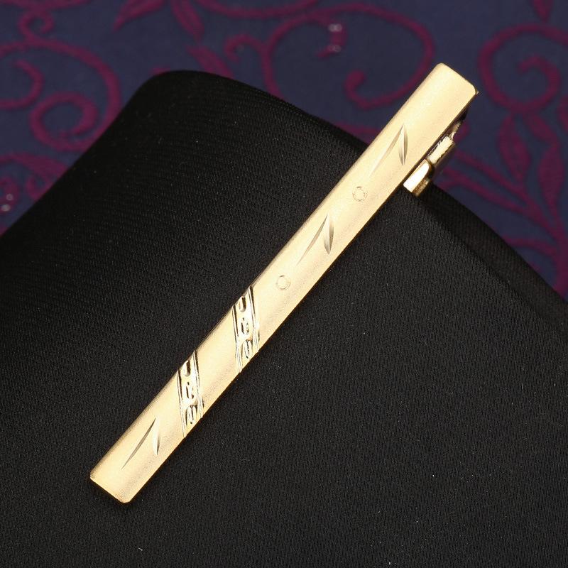 Herren Mode Vielseitige Krawattenklammer Business Anzug Gold Silber Hochzeit Herren und Damen Anstecknadel Koreanische Version Sicherheitskragenclip