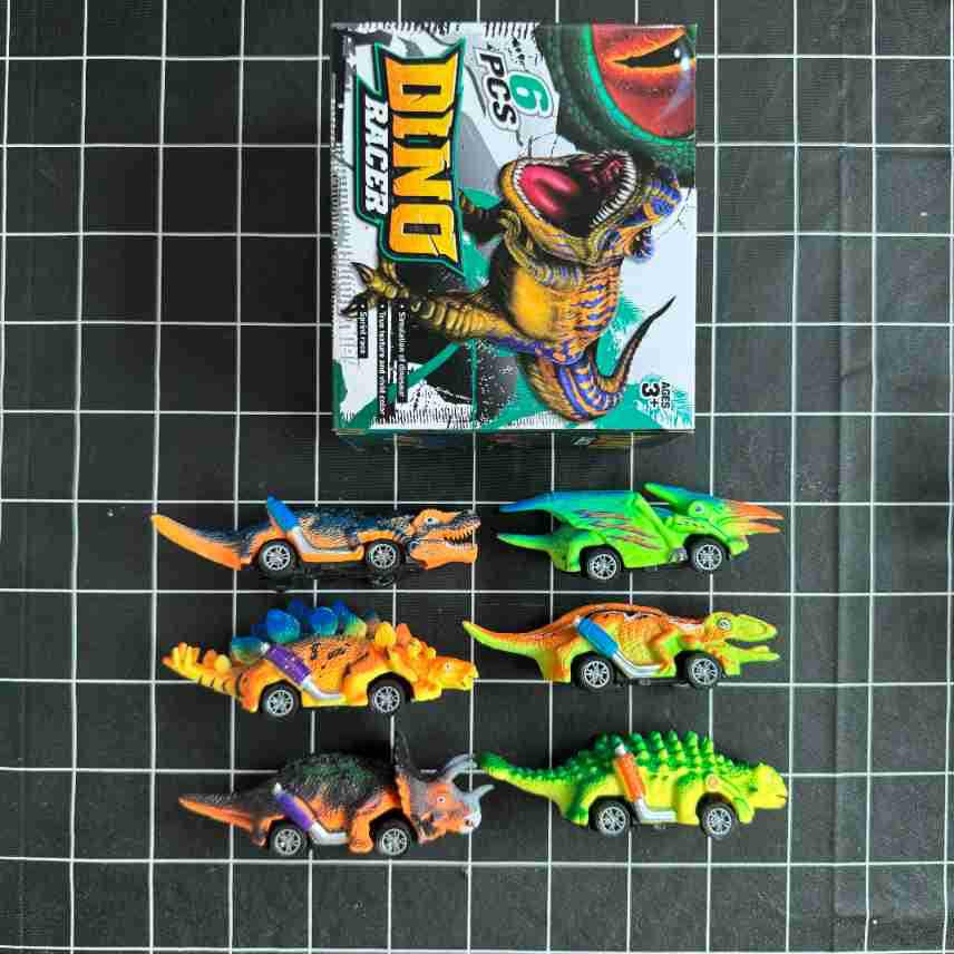 Tyrannosaurus Rex Pull-Back Car: Durable PVC Toy for Kids