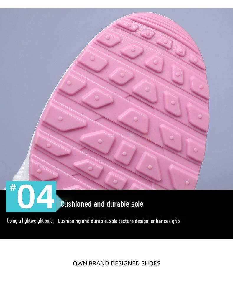 Women's Plus Size Air Cushion Flyknit Running Sneakers