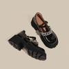 Platform Mary Jane single shoes women's new spring British college style high heels large size versatile retro small leather shoes