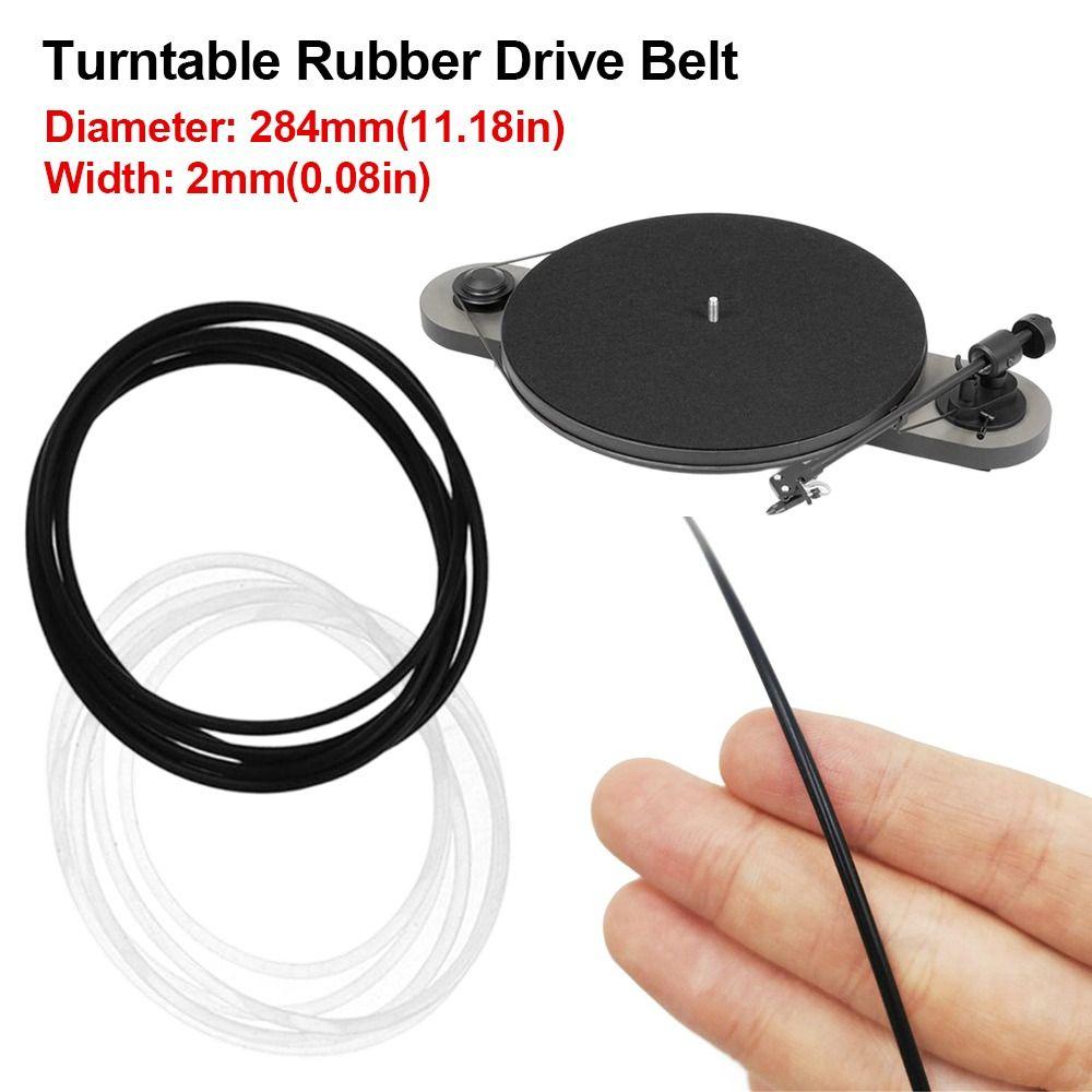 1Pcs 284mm Dia Turntable Rubber Drive Belt 2mm Width Phonograph Belt  Belt-Driven Turntables