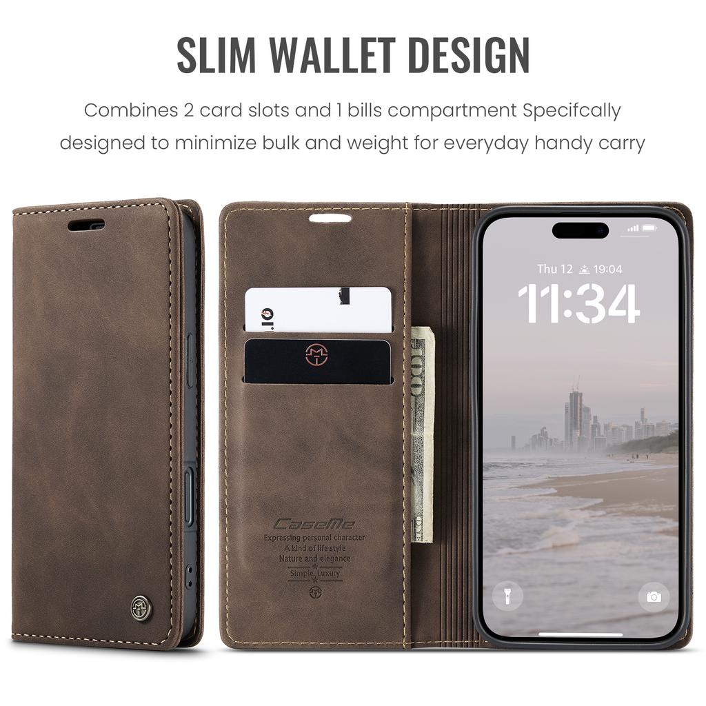 For iPhone 17 Wallet Case CASEME 013 Series PU Leather Phone Cover Stand