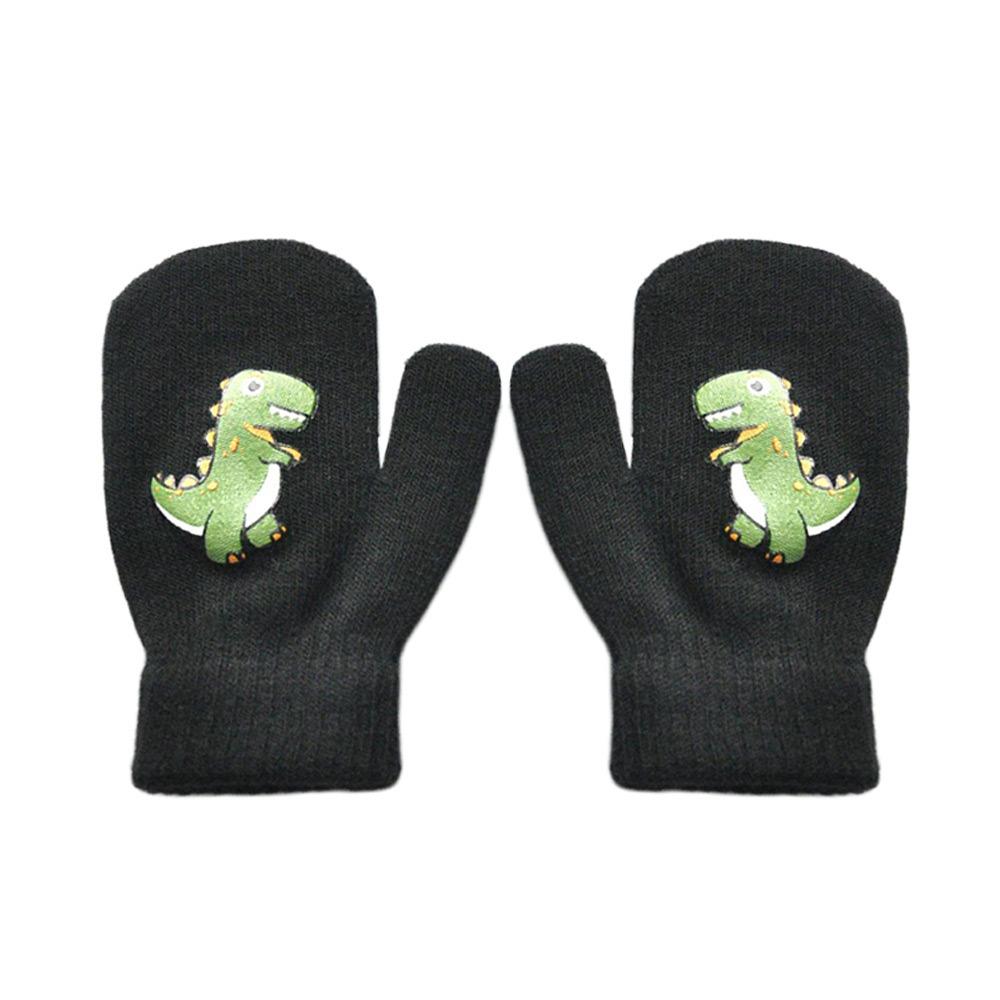 Winter Thicken Velvet Children Baby Gloves Keep Warm Soft Full Finger Mittens Elastic Cartoon Winter Gloves