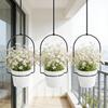 Innen-Hängepflanzer-Set Wandmontage-Pflanzenhaken-Set Hängender Blumentopf mit Metall