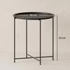 Steel Removable Tray Top Garden Table - Black