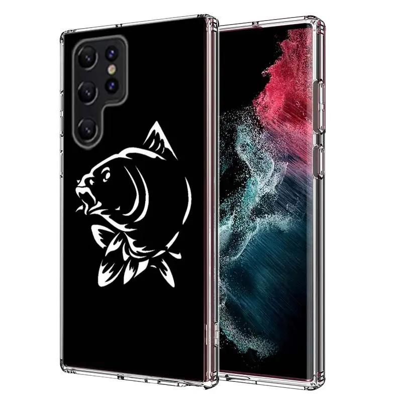 

Carp Fishing Cover For Samsung Galaxy S21 S20 S23 FE S22+ S24 Ultra S25 Edge Phone Case S10 Plus Clear Capa Coque Pattern Fundas Samsung S10 Plus