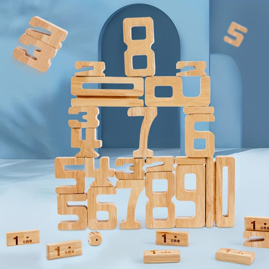 Number Building Block, Number Mazes, Educational Board Games, Wooden Educational Toys,Enhance Logical Thinking, Suitable Gifts For Children!