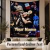 Custom Text Printed Tapestry Alex Warren Pattern Large Wall Hanging Indoor Room Decor