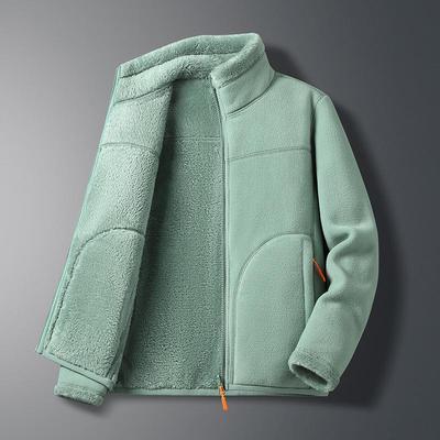 Women's Double-Sided Polar Jacket Autumn Fleece Liner Shan Warm with Velvet Padded Jacket