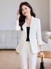Ensemble Blazer & Pantalon Micro-Évasé Femme Off-White: Costume Professionnel Automne/Hiver avec Ceinture à la Taille pour un Style Haut de Gamme