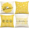 Summer Sunflower Pillow Case Linen Print Sun Flower Home Sofa Pillow Plant Flower Pillow