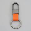 Custom Logo Name Simplicity Matte Finish Metal Leather Keychain with Laser Engraved Keyring Key Ring Chains  Creative for Gif