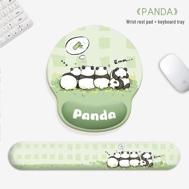 Girls' Cartoon Wristband Mouse Pad - Non-slip Memory Foam Wrist Rest for Office & Computer Keyboard Protection