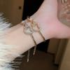 Women Bangles Hollow Love Bracelet Niche Fashion Bracelet Personality Temperament Jewelry Women
