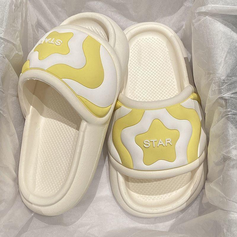 

Модная обувь Kawaii женские тапочки и сандалии для ванной на платформе детские шлепанцы милые толстые летние 2024 новые модные нескользящие 36