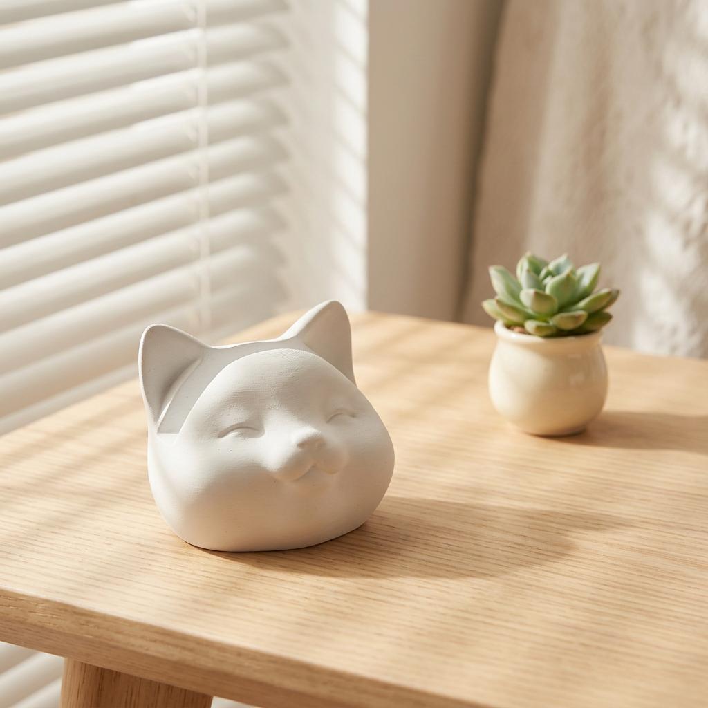 3D Printed Cat Shaped Glasses Holder Ornament Single Pair Eyeglass Storage Rack Cute Desktop Decor for Home Office