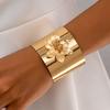 A Women's Bracelet, Floral Glossy Fashion Wide Bracelet, Suitable for Daily Wear and Banquet Wear
