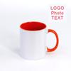 350ML Color Inside Ceramic Cup DIY photo Ceramic mug LOGO Customize Picture gift