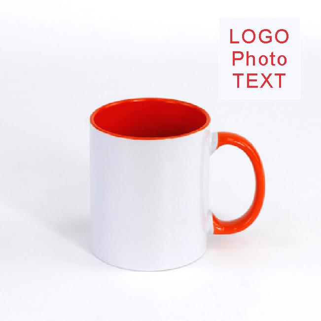 350ML Color Inside Ceramic Cup DIY photo Ceramic mug LOGO Customize Picture gift