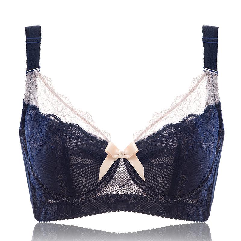 Large size underwear, double breasts adjusted gathering bra, sexy fat MM large bra.