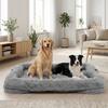 Portable Human Dog Bed Washable Large Size Non Slip Bottom Comfortable Plush Giant Size Dog Bed with Blanket and Pocket for Home