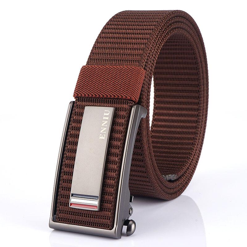 Fashion Men Tactical Belt Top Quality Comfortable Nylon Belts For Male Metal Automatic Buckle Canvas Waistband Training