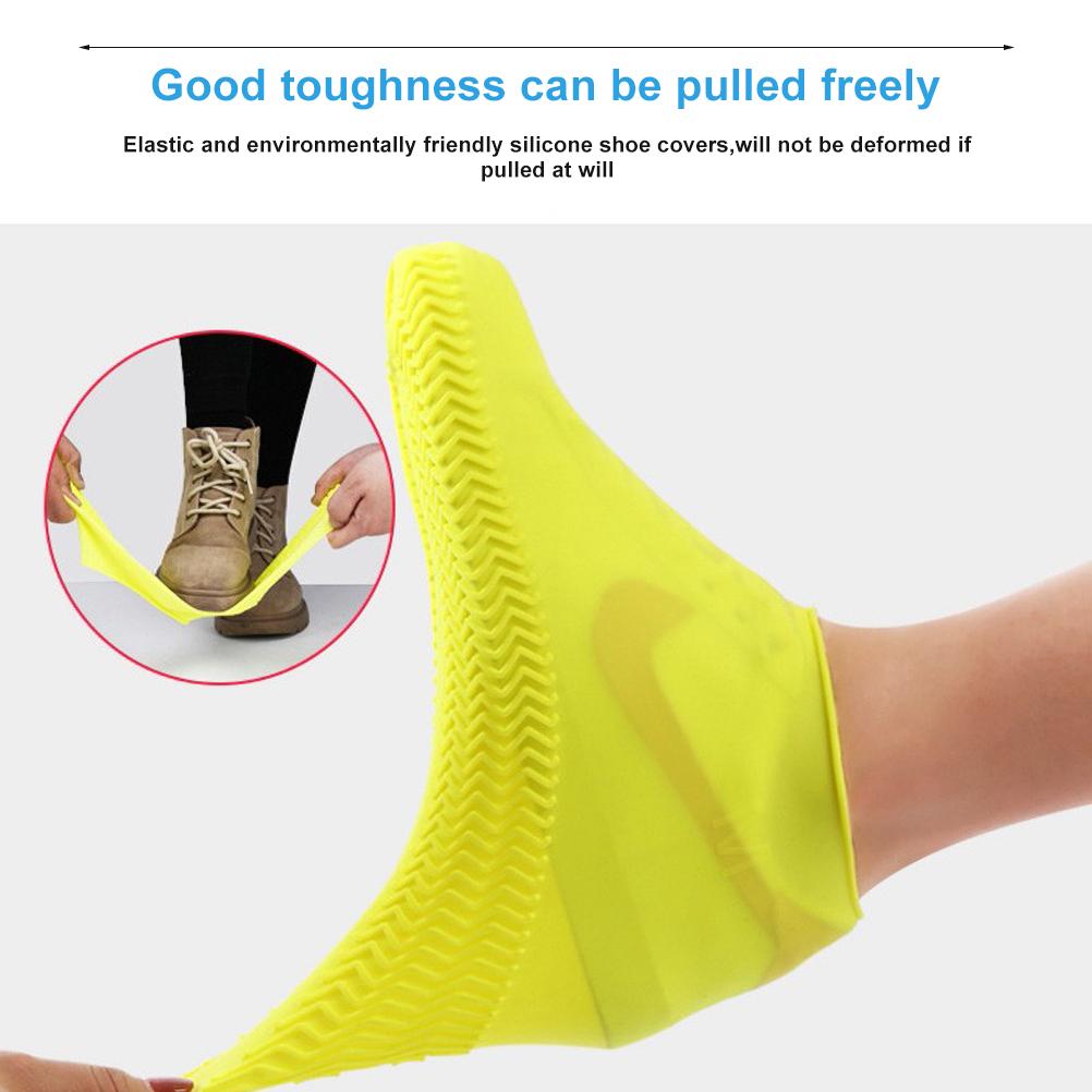 Unisex Silicone Shoe Protector Thick Non Slip Rain Boot Cover Foldable Galoshes for Rain Snow and Fishing Hiking