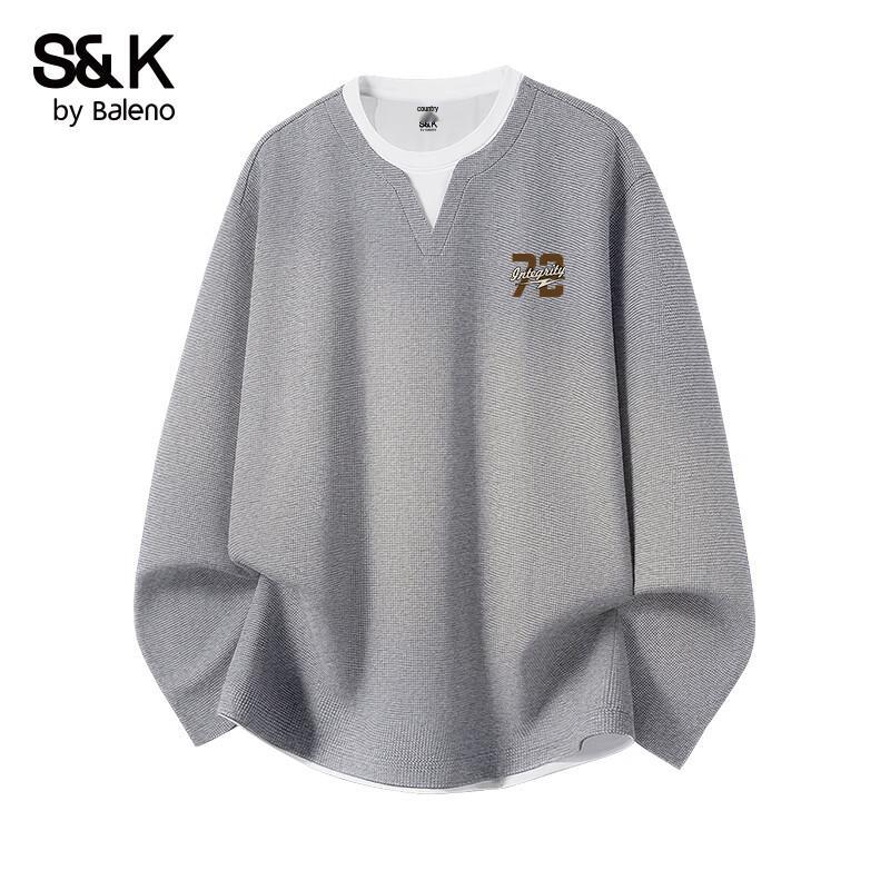 Baleno Men s Faux Layered Waffle Knit Long Sleeve Tee 2XL