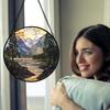 Colorful Acrylic Light Catchers Stained Glass Landscape Suncatchers Ornament for Home Garden Decors and Window Hanging