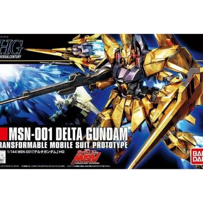 Model Kit - GUNDAM HGUC 1/144 Delta Gundam - Plastic - 6 Pieces - Multicolor