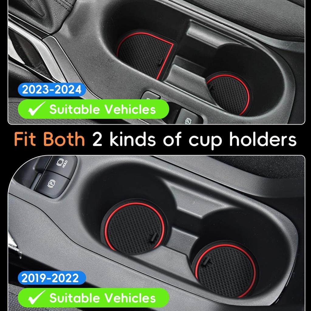 Auovo Cup Holder Ert Door Liners Compatible With Toyota Corolla Hatchback Accessories -2025 2026 Car Console Cup Holder Door Pocket Mats Pads For