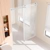 Frameless Shower Door 58-59" x 75" SGCC Tempered Glass 5/16" Chrome