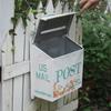 Style Garden Entrance Wrought Iron Outdoor Mailbox Three Dimensional Relief Delivery Box Wall Mounted Decorative Mailbox