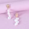 Qifu Baroque Pearl Pleated Earrings: Luxurious Stud and Dangle Design