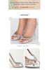 Spring/Summer Rhinestone Chain Stiletto Heel Peep-Toe Women's Shoes