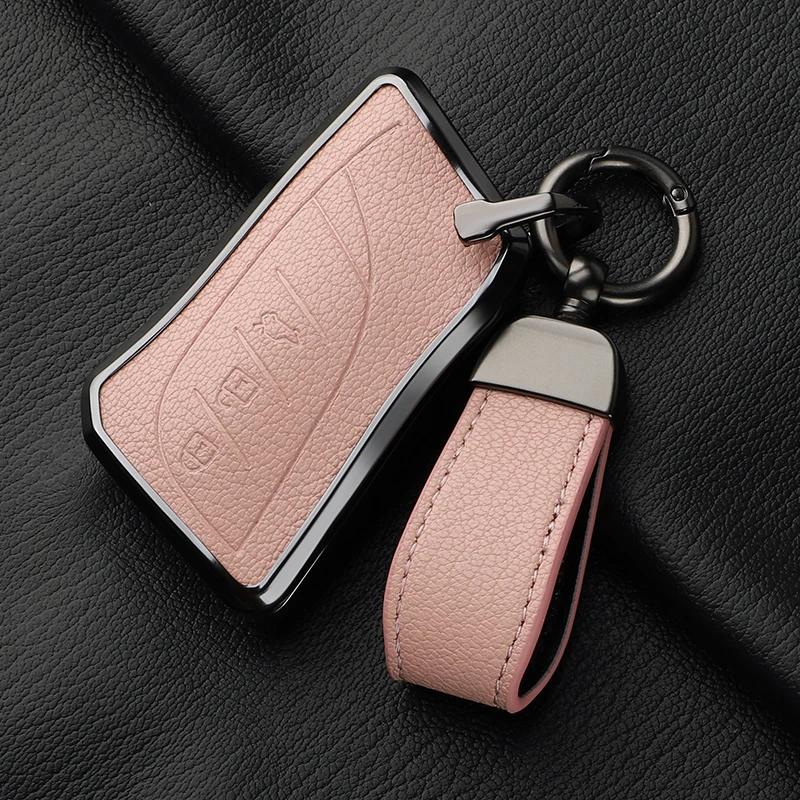 Aluminum Alloy Goatskin Car Key Case Cover For Lexus Nx Es Ux Us Rc Lx Gx Is Ct Rx 200 250H 350H 400H Ls 450H 260H 300H Ux 200