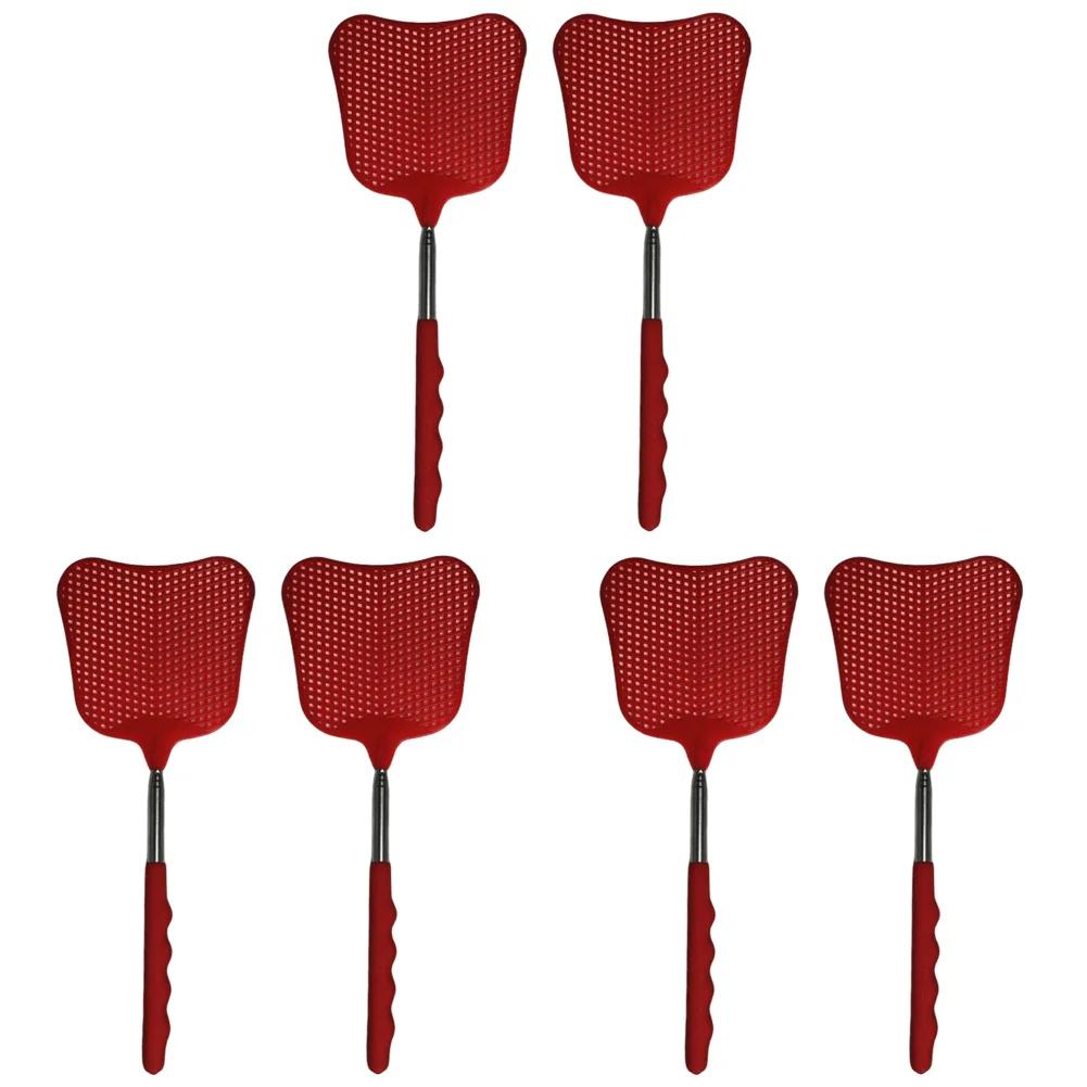 2/6 Confezioni Schiaccia mosche telescopici Manico lungo Schiaccia zanzare mosche Trappola Schiaccia mosche manuale Repellente per insetti Schiaccia insetti Estendibile 65cm