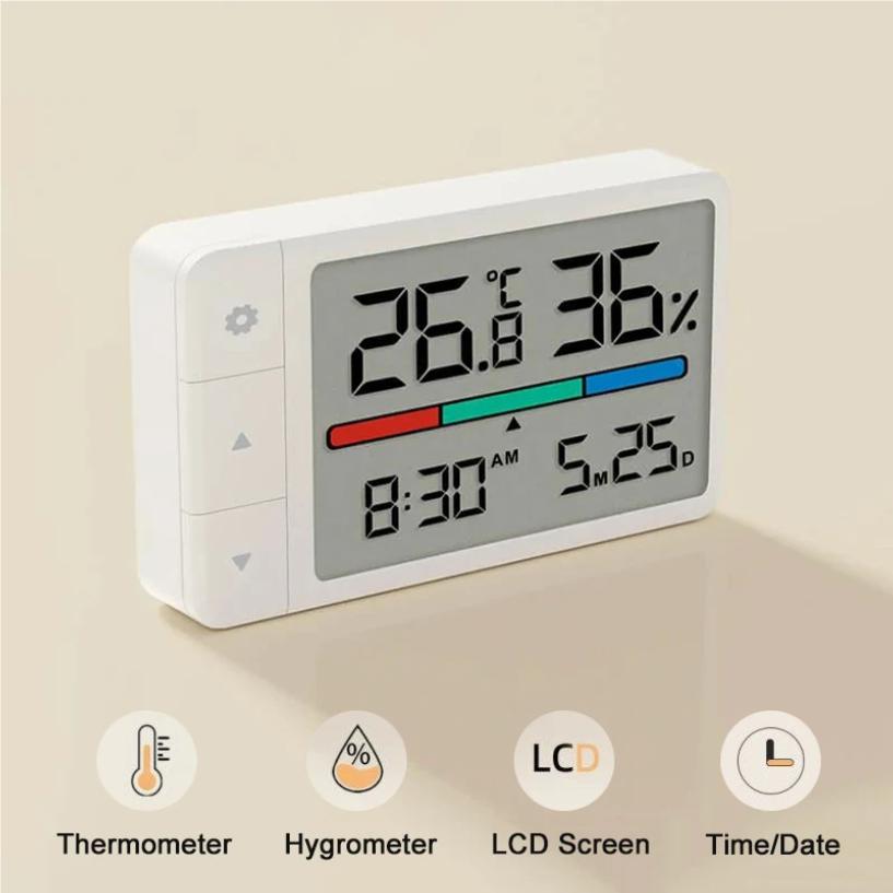 Intelligent Thermometer Hygrometer Meter Multi Function Clock Digital Display Weather Station Sensor for Home