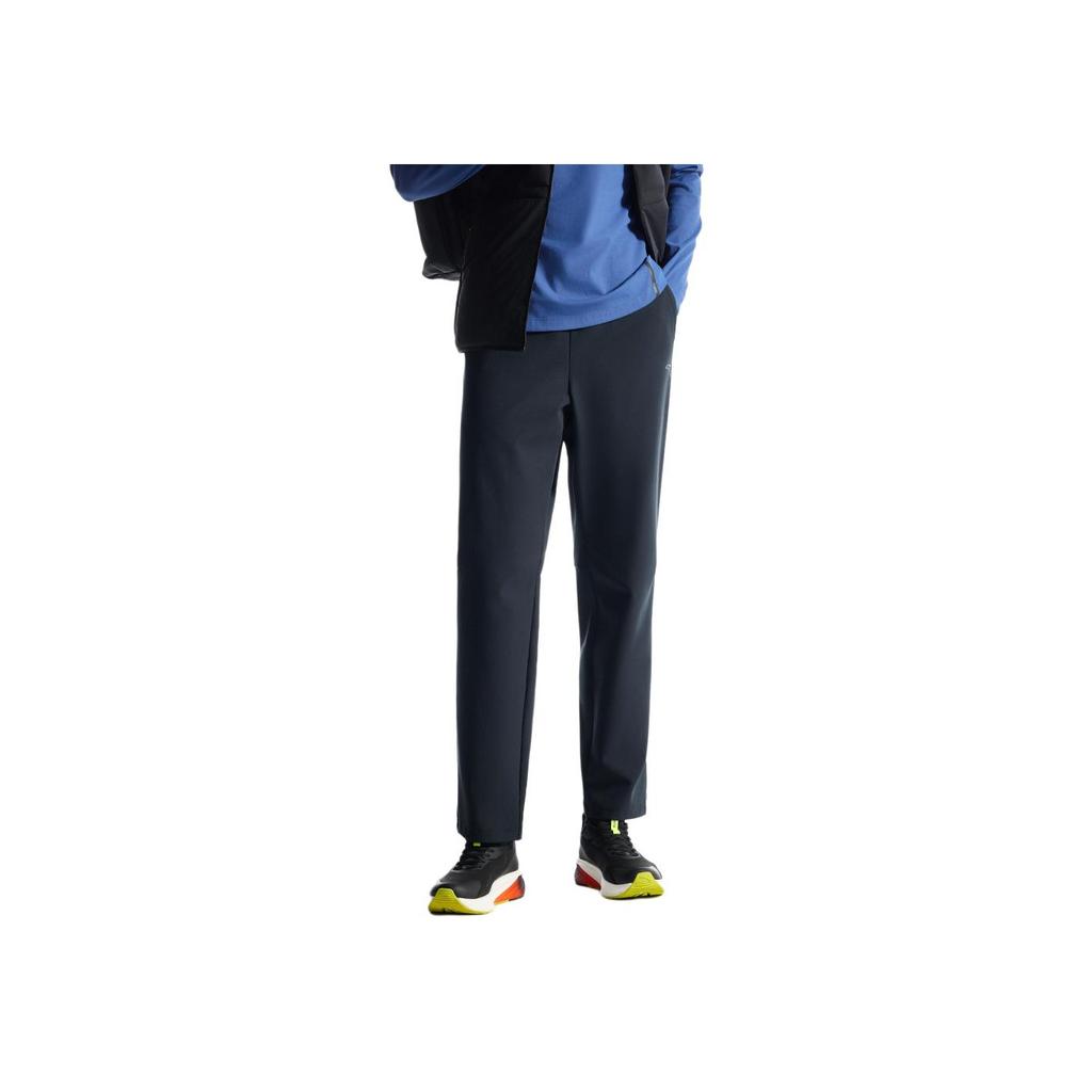 Anta Running Series Comfortable Mid-Waist Drawstring Casual Pants Men bottoms Castle-Gray 952445501-1