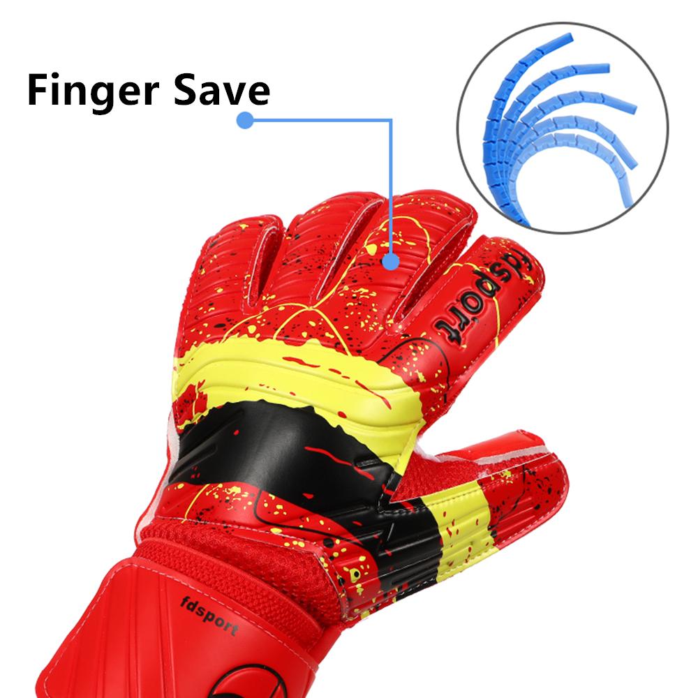 Men Kids BoysWomen Goalkeeper Gloves Finger Save Protection 4MM Thicken Latex Rugby Soccer Football Goalie Keeper Gloves Guard