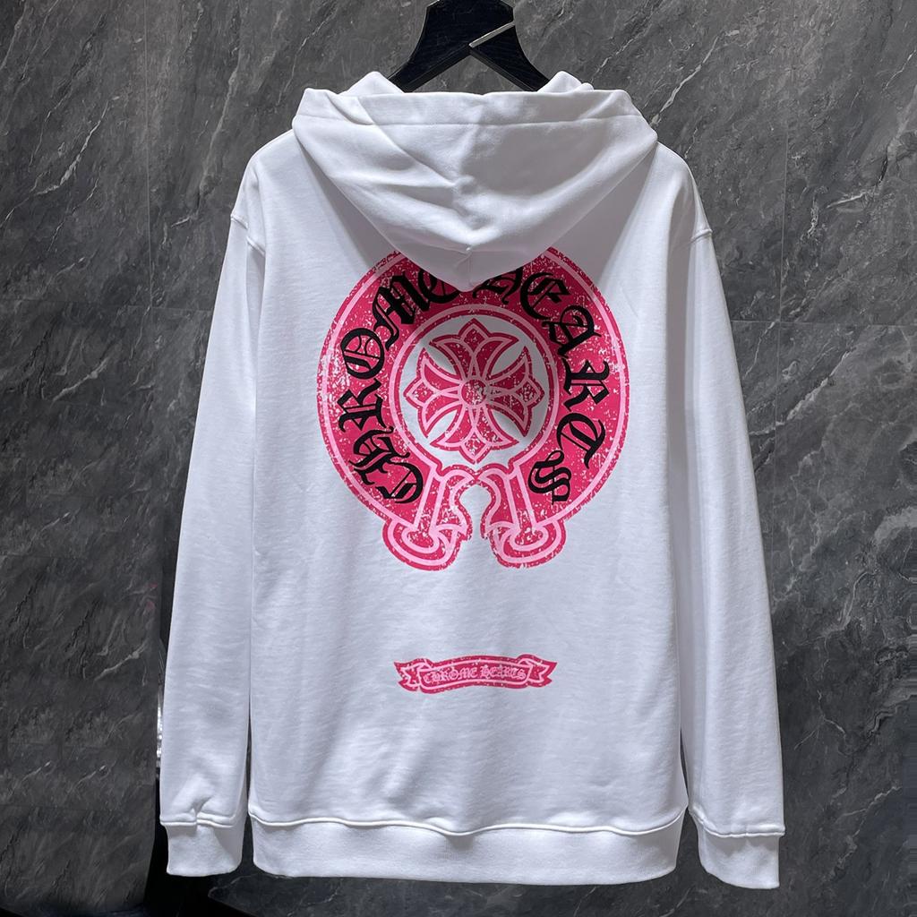 8662 CHROME HEARTS New Spring and Autumn Plus-size Thin Style Classic Style Logo Hooded Sweatshirt for Couples