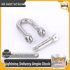 304 Stainless Steel D-Shackle Horseshoe Lifting Ring Extended Marine Chain Accessory